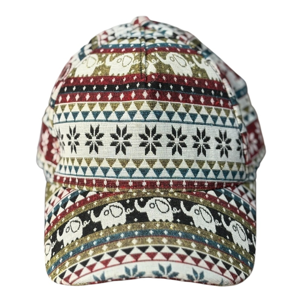 Andaman Elephant Tapestry Baseball Cap‎ Unisex OS Multicolor Boho Snapback Hat
